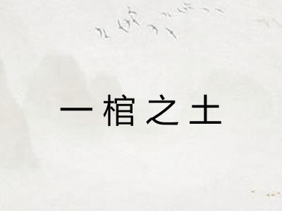 一棺之土