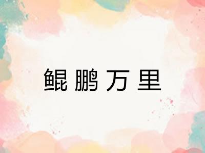 鲲鹏万里