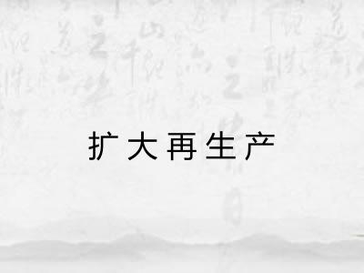 扩大再生产