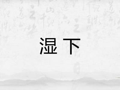 湿下