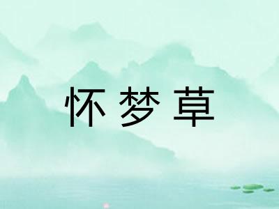 怀梦草