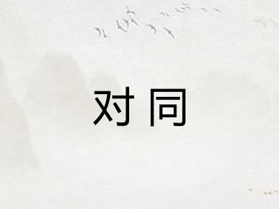 对同