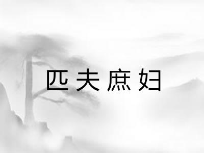 匹夫庶妇