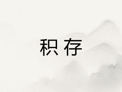 积存