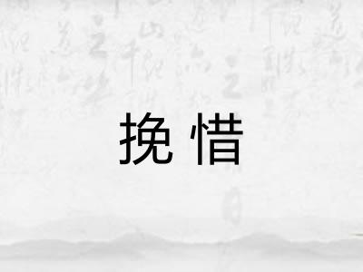 挽惜