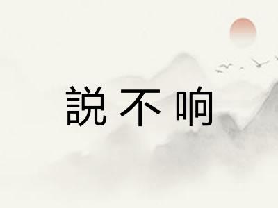 説不响