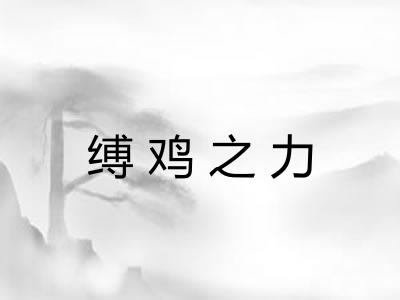 缚鸡之力