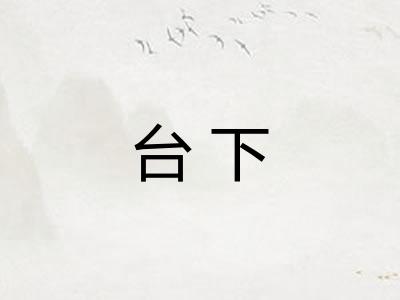 台下