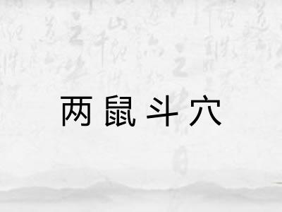 两鼠斗穴