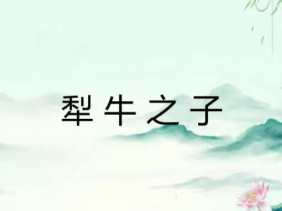 犁牛之子