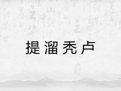 提溜秃卢