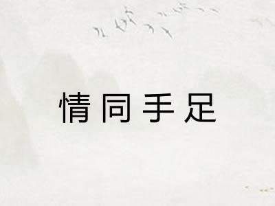 情同手足