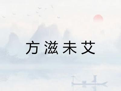 方滋未艾
