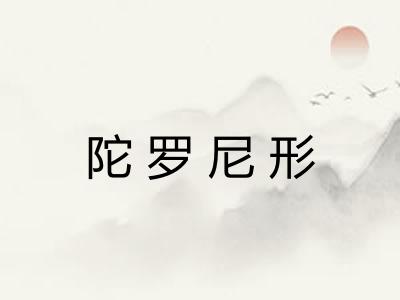 陀罗尼形