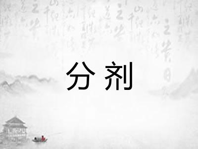分剂