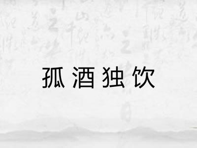 孤酒独饮