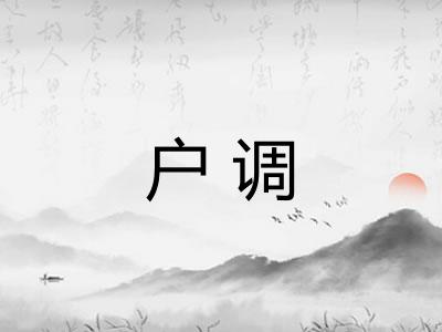 户调