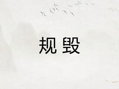 规毁