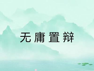无庸置辩