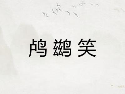 鸬鹚笑
