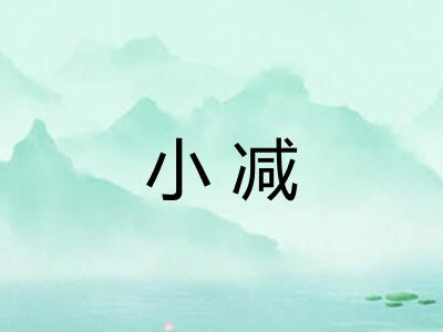 小减