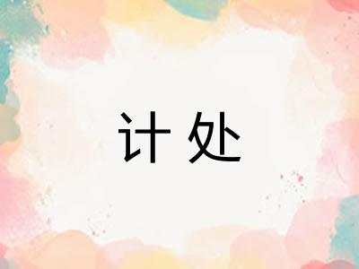 计处