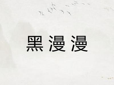 黑漫漫