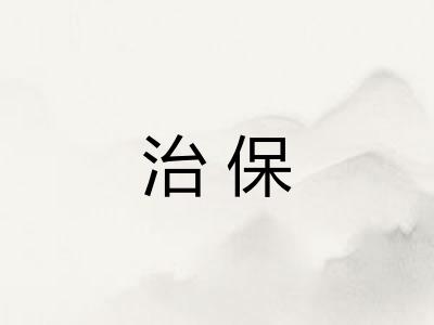 治保