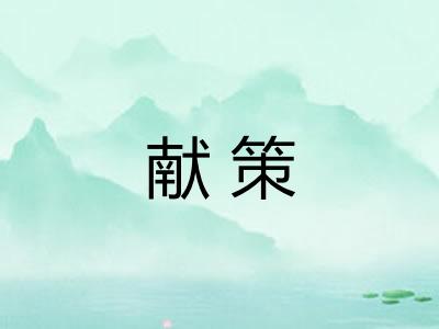 献策