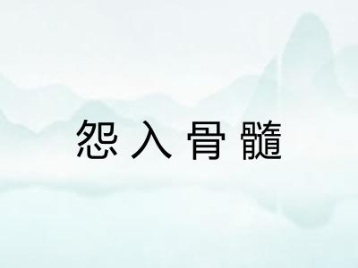 怨入骨髓