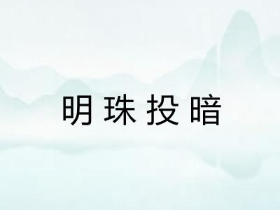 明珠投暗