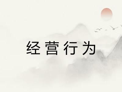 经营行为