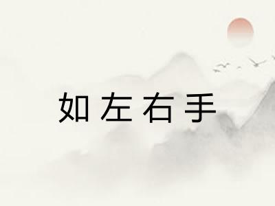 如左右手