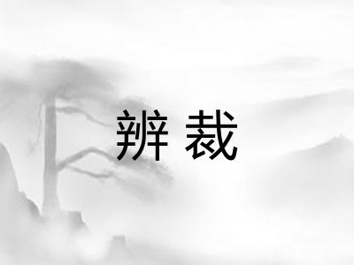 辨裁