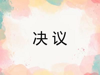 决议