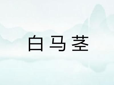 白马茎