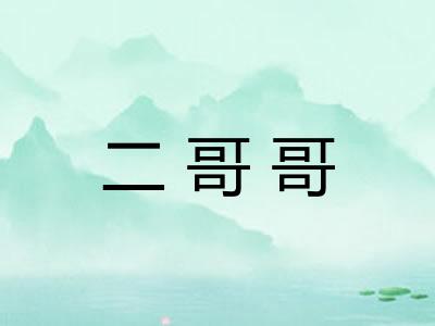 二哥哥