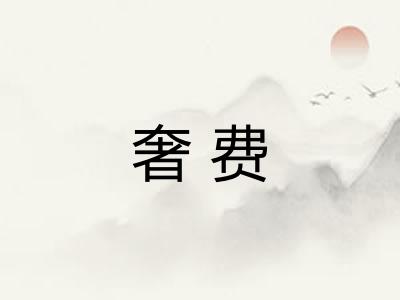 奢费