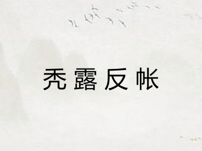 秃露反帐