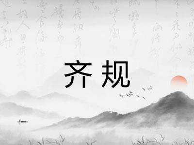 齐规