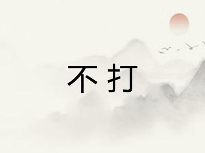 不打