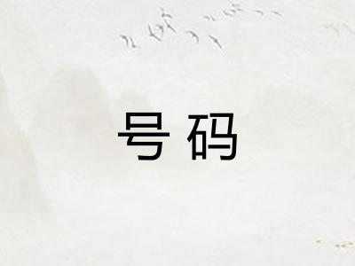 号码
