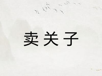 卖关子
