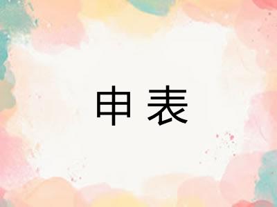 申表