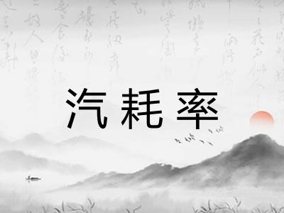 汽耗率