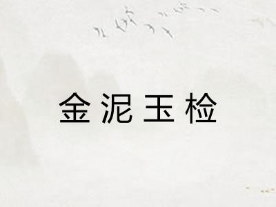 金泥玉检