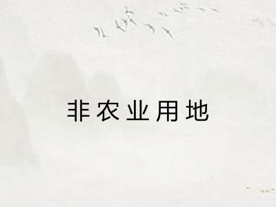 非农业用地