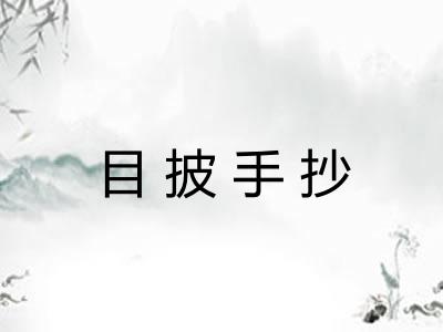 目披手抄