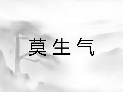 莫生气