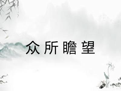众所瞻望